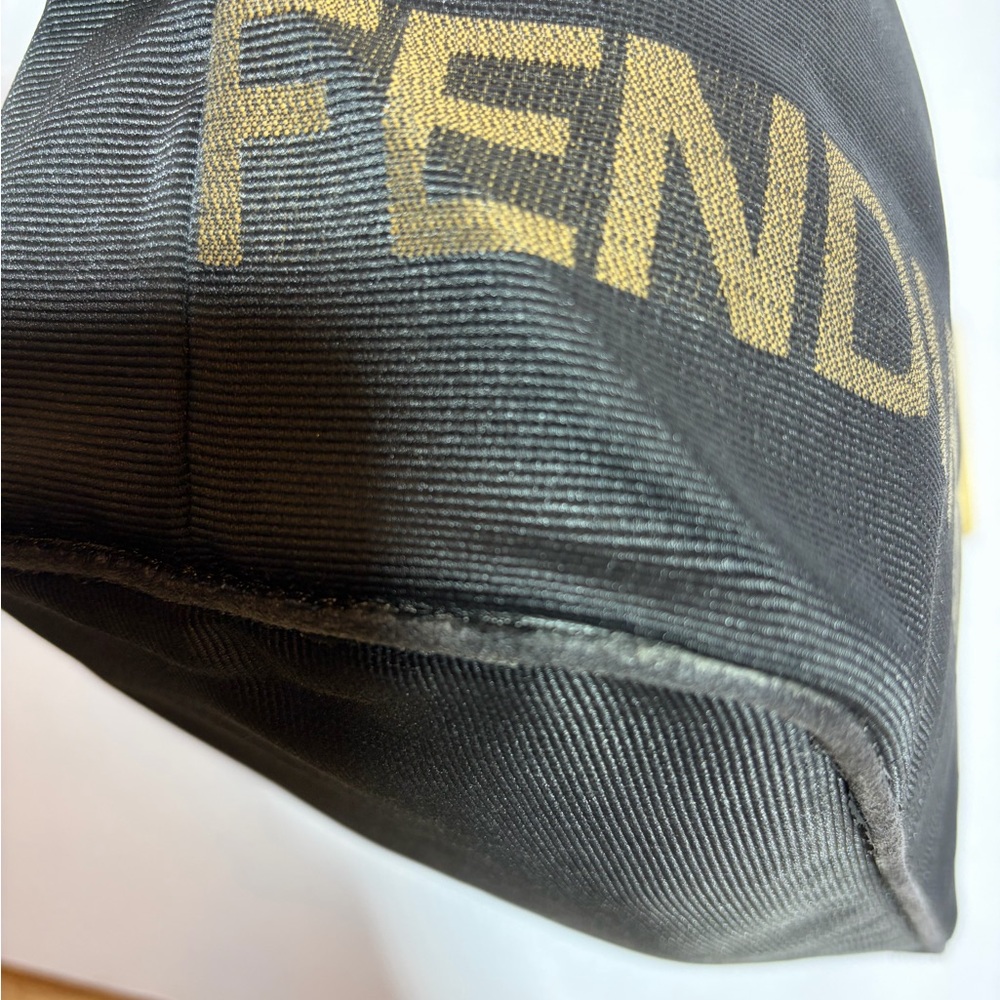 Fendi Black Tote with Brown Lettering - Picture 9 of 15